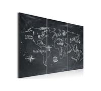 Tableau Leçon de géographie (langue italienne) triptyque-Taille L 120 x H 80 cm Imprimé