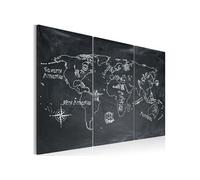 Tableau 3 Panneaux "Leçon de Géographie en Tchèque -" 60 x 90 cm