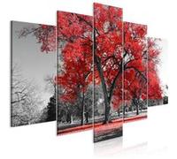 Tableau - Autumn in the Park (5 Parts) Wide Red - 200x100 (877)