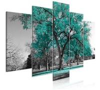 Tableau - Autumn in the Park (5 Parts) Wide Turquoise - 100x50 (878)