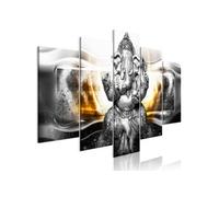 Tableau 5 Panneaux "Buddha Style Silver Wide" 50 x 100 cm