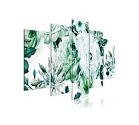 Tableau 5 Panneaux "Rose Composition Wide Green" 100 x 200 cm