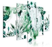 Tableau 5 Panneaux "Rose Composition Wide Green" 100 x 200 cm