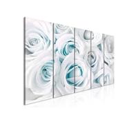 Tableau - Satin Rose (5 Parts) Narrow Turquoise - 200x80 Artgeist (8473) Rose