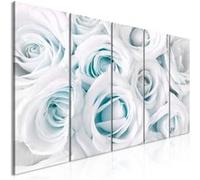 Tableau - Satin Rose (5 Parts) Narrow Turquoise - 200x80 Artgeist (8473) Rose