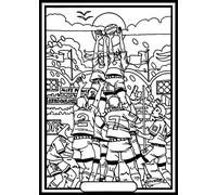 Tableau à colorier en Relief Velours - Rugby
