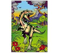 Tableau à colorier en Relief Velours - TYRANOSAURE T-Rex