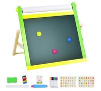 Tableau à craie pour enfants | Tableau à craie pour enfants, chevalet d'art - de table en bois réglable magnétique double face avec fournitures d'art pour les tout-petits et les élèves du pri