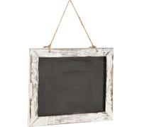 Tableau à craie vintage à suspendre Noir Blanc 30×25cm, Set de 2 tableaux mémo décoratifs pour notes et menus