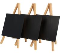 Tableau à craies Securit MINI avec chevalet hêtre 3 tableaux 150 x 260 mm