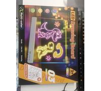 Tableau à dessin LED rechargeable pour enfants - 35 x 25 cm - 7 modes - Minuterie - Blanc