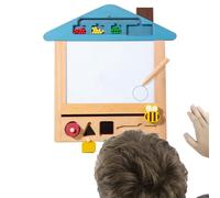 Tableau à dessin magnétique pour de plus de 3 ans, tableau à dessin magnétique en bois, effaçable, pour apprendre à peindre