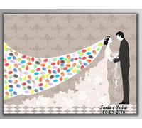 Tableau à empreintes pour les mariages, anniversaires, baptêmes...(30x40 cm)