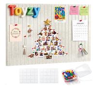 Tableau à Épingler en Feutre 90x60cm - 6 Panneaux Autocollants Chambre d'Enfant 30x30cm, Avec 36 Épingles & 40 Nanogel, Multifonctionnel pour Organisation de la Vie, DIY & Rangement Décoratif