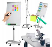 Tableau à feuilles mobiles sur roulettes Relaxdays avec hauteur réglable 185 cm - Idéal pour le bureau