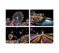 Tableau à gratter innovant, feuilles de gravure colorées, papier de peinture à gratter avec outil de dessin, kit d'art de qualité supérieure, fournitures de bricolage avec un design amusant, accessoir