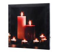 Tableau à LED - INFACTORY - Modern Times - Noir - Carré - 30 cm - Scandinave