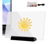 Tableau à LED pour presse-papiers - Lumière effaçable à sec, stylo à douze couleurs avec luminosité réglable et d'écriture facile | affichage de lecture à LED pour , vacances