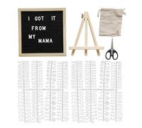 Tableau À Lettres Amovibles | Tableau En Feutrine Avec Support,Bulletin en Féutrine Cadre Bois 25x25cm Style Rustique pour École Maison Fêtes