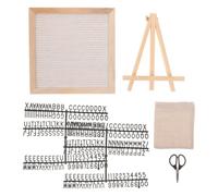 Tableau à Lettres en Bois Rustique 10 Pouces avec Support | Feutrine Noire, Lettres Chiffres et Signes Inclus, Usage Bureau ou Mariage, Fixation Murale