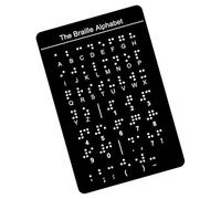 Tableau à lettres en braille avec points en relief pour apprendre les chiffres et la ponctuation - Aide pédagogique pour enfants et adultes - Outil de pratique de reconnaissance des personnages