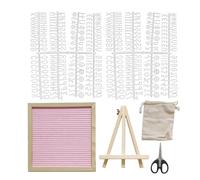 Tableau à lettres en feutre - 340 lettres interchangeables et support en bois de chêne | Tableau d'orthographe carré, affichage de messages pour la décoration de la chambre de bébé, panneau de jalon p