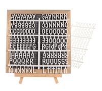 Tableau à Lettres en Feutre en Bois, Double Face, Cadre Robuste | Chevalet en Bois Inclus, Lettres Fixées Feutrine, Usage Large, Fêtes de Noël et Anniversaire