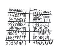 Tableau à Lettres en Plastique Noir, Lettres Modulables | Panneau pour Café et Maison, Léger et Facile à Utiliser, Accessoires Compatibles, Caractères Amovibles
