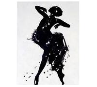 Tableau À L'huile, Danseuse, Peint À La Main À 100%, Toile De Décoration Murale Xl 120x90cm
