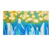 Tableau À L'huile, Vases, Peint À La Main À 100%, Toile De Décoration Murale Xl 135x70cm