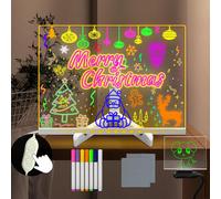 Tableau À Message Effaçable En Acrylique Blanc Chaud 20 X 30 Cm 7 Couleurs Stylos De Bureau,Gribouillage,Liste,Calendrier,Support Alimenté Par Usb Pour Bureau,Bars,Boîtes De Nuit,Enfants