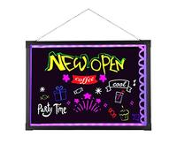 Tableau à Message Led 50 X 70cm Avec 8 Surligneurs 1 TéLéCommande Mode Clignotant Diy Tableau à Craie Led Mural Pour La Maison Le Magasin Le Bar Le Restaurant (Noir)
