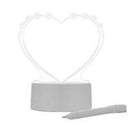 Tableau à message USB avec stylo, lampe créative en acrylique avec veilleuse LED chaude, décoration de bureau effaçable pour la maison, le bureau, 5 formes disponibles (en forme de cœur)