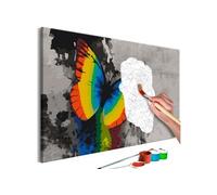 Peinture enfant Artgeist Tableau à peindre par soi-même - Colourful Butterfly - 60x40 (11529)