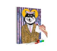 Tableau à peindre par soi-même - Dog in Suit - 40x60 (11569)