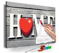 Tableau à peindre par soi-même - Home with Red Heart - 60x40 Artgeist (11660) G