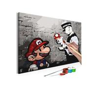 Tableau à peindre par soi-même - Mario (Banksy) - 60x40 (11709)