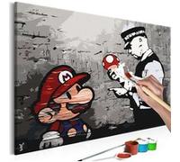 Tableau à peindre par soi-même - Mario (Banksy) - 60x40 (11709)