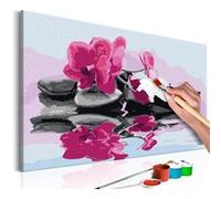 Peinture enfant Artgeist Tableau à peindre par soi-même - Orchidée et pierres zen dans un mirroir d'eau - 60x40 (11743)