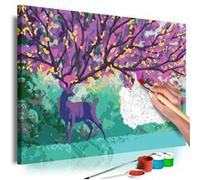 Tableau à peindre par soi-même - Purple Deer - 60x40 (11776)