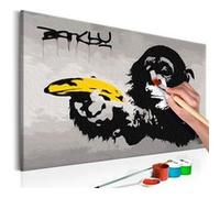 Tableau à peindre par soi-même - Singe graffiti (Banksy, Street art) - 60x40 Artgeist (11714) Multicolore G