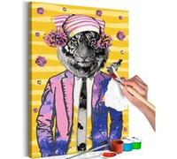 Peinture enfant Artgeist Tableau à peindre par soi-même - Tiger in Hat - 40x60 (11851)