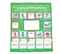 Tableau à poches d’affirmations quotidiennes de Learning Resources, cartes d’affirmation de pleine conscience, affirmations positives pour enfants, tableau à poches pour décorer la classe, activités d’apprentissage socio-émotionnel