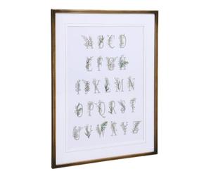 Tableau abécédaire fleuri bois