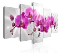 Tableau Abstract Garden: Pink Orchids-Taille L 200 x H 100 cm Imprimé G