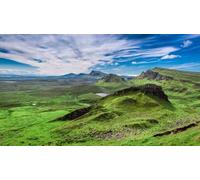 Tableau acrylique 140 x 80 cm : vue imprenable de Quiraing sur l'île de Skye, en Écosse, au Royaume-Uni (75947961)