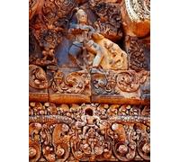 Tableau acrylique 50 x 70 cm : Angkor Wat - Belles sculptures, bas reliefs du temple Banteay Srei (79808622)