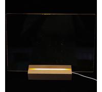 Tableau Acrylique Effaçable Transparent, Bureau, Notes et Listes Noël | Surface Claire Facile à Nettoyer, Pose Stable sur Table, pour Étudiants, Cafés, Hôtels et Affichage Style Aléatoire