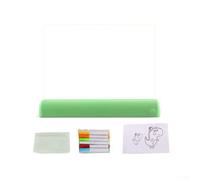 Tableau acrylique LED réglable et 6 stylos, conçu pour écrire des messages, des rappels et des œuvres d'art avec une visibilité améliorée (blanc)