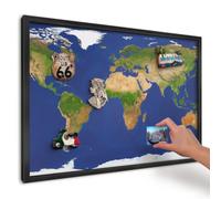 Tableau Aimanté pour Notes 60x40 cm | Cadre Noir | Cartographier le globe